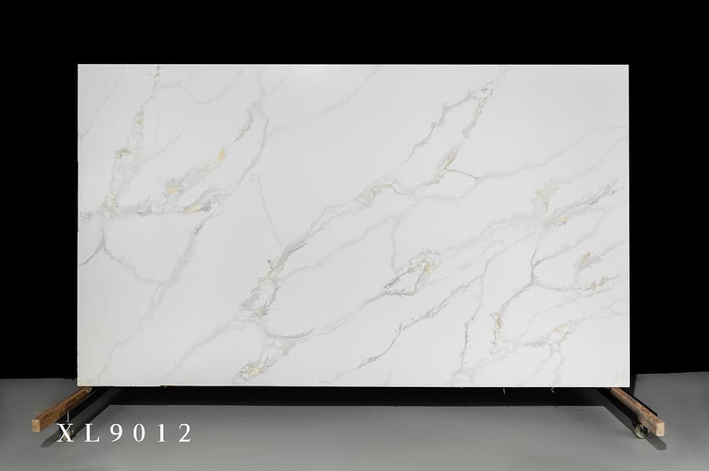 #9012 Calacatta Phoenix quartz slab