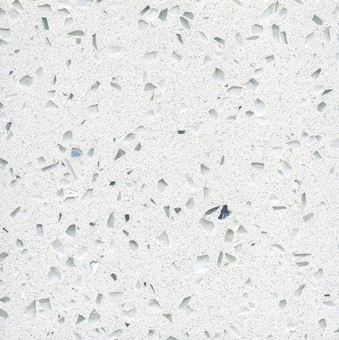 Crystal White quartz slab