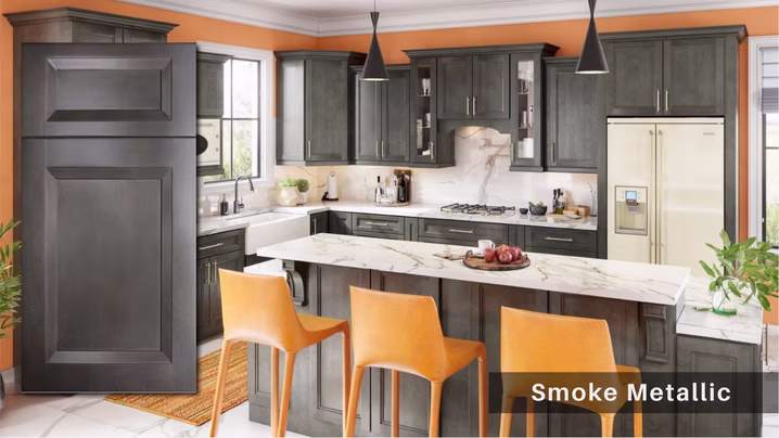 Smoke Metallic cabinet finish
