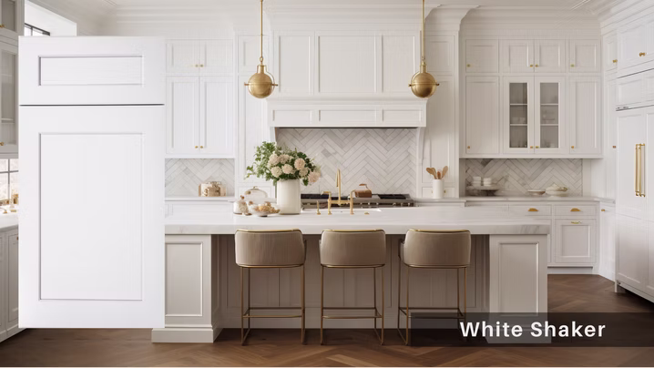 White Shaker cabinet finish