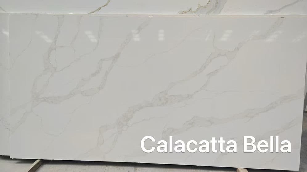 #9201 Calacatta Bella quartz slab